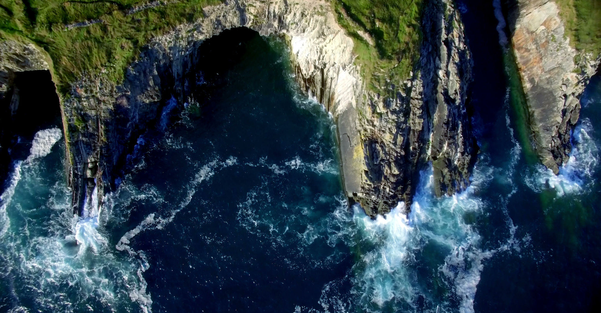 Aerial view of an Atlantic coastline